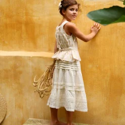 Long Skirt in Natural by Bonjour