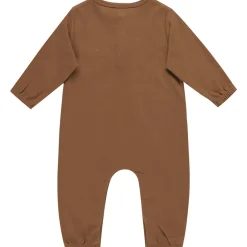 Long Sleeve Pocket Jumpsuit in Cinnamon by Quincy Mae