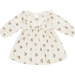 Long Sleeve Ruffle V Dress in Autumn Flora by Quincy Mae