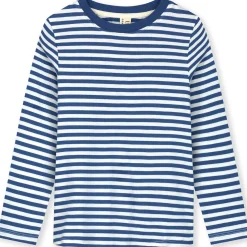 Long Sleeve Tee in Blue Moon / Off White by Gray Label
