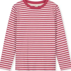 Long Sleeve Tee in Cherry / Off White by Gray Label