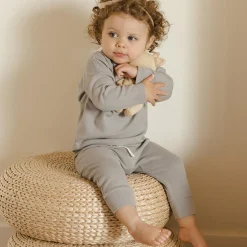 Long Sleeve Tee in Dusty Blue by Quincy Mae