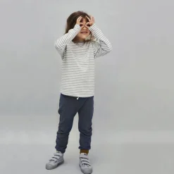 Long Sleeve Tee in Grey / Off White by Gray Label