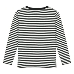 Long Sleeve Tee in Nearly Black / Off White by Gray Label