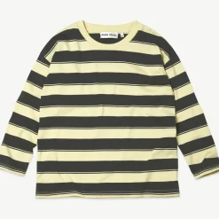 Long Sleeve T-Shirt in Moth and Phantom Stripe by Main Story