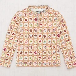 Long Sleeve Vintage Henley in String Trellis by Misha & Puff