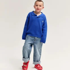 Loose Jean in Faded Blue Denim by Main Story