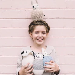 Loris Roly Poly Soft Toy in Grey by Main Sauvage