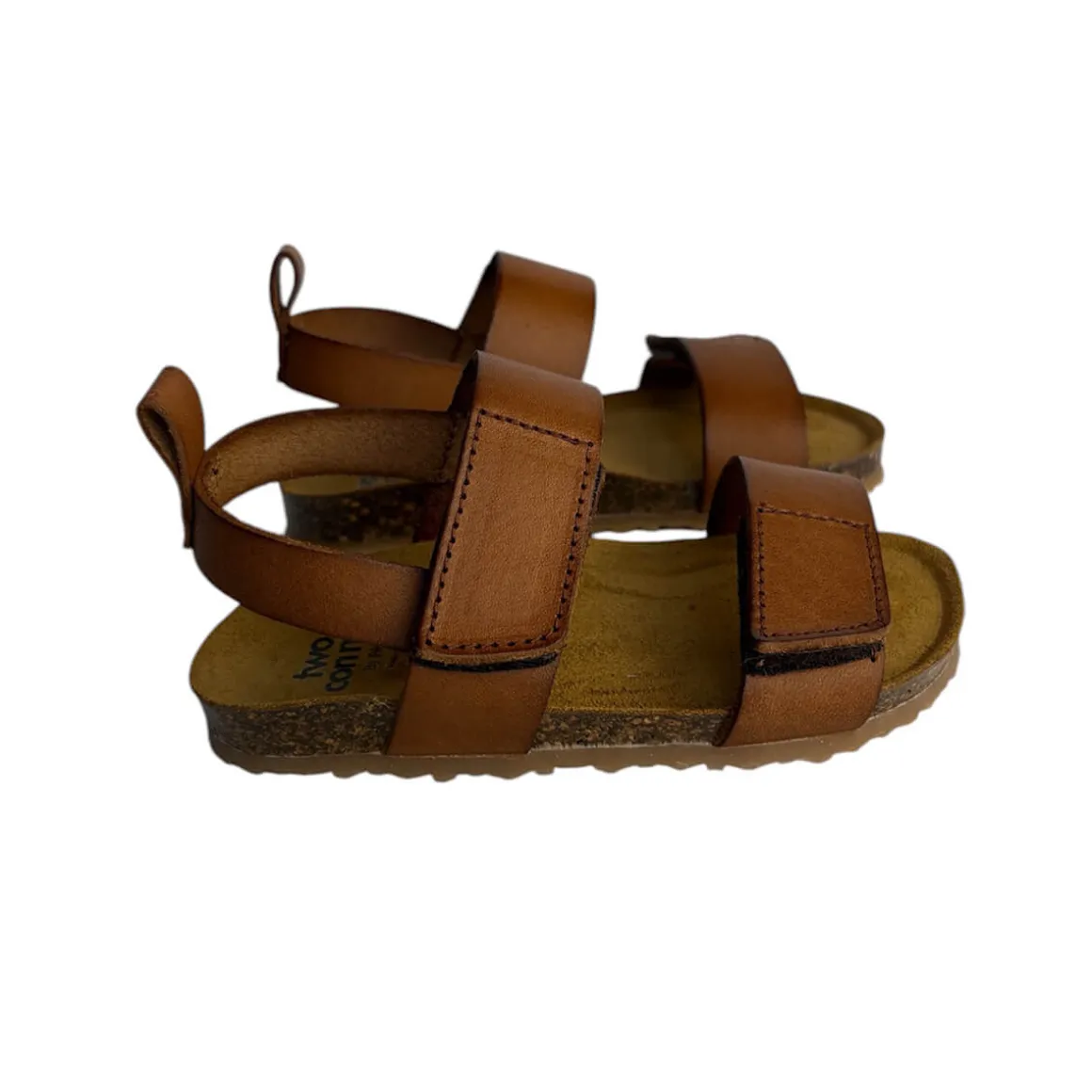 Loris Velcro Sandals in Cuoio Brown by PèPè