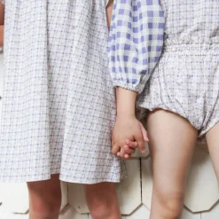 Lottie Bloomer in Checker Rose Print / Blueberry by Soor Ploom