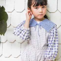 Lottie Bloomer in Checker Rose Print / Blueberry by Soor Ploom