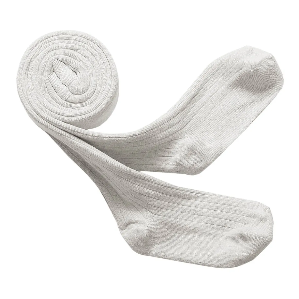 Louise Ribbed Tights in Blanc Neige by Collegien