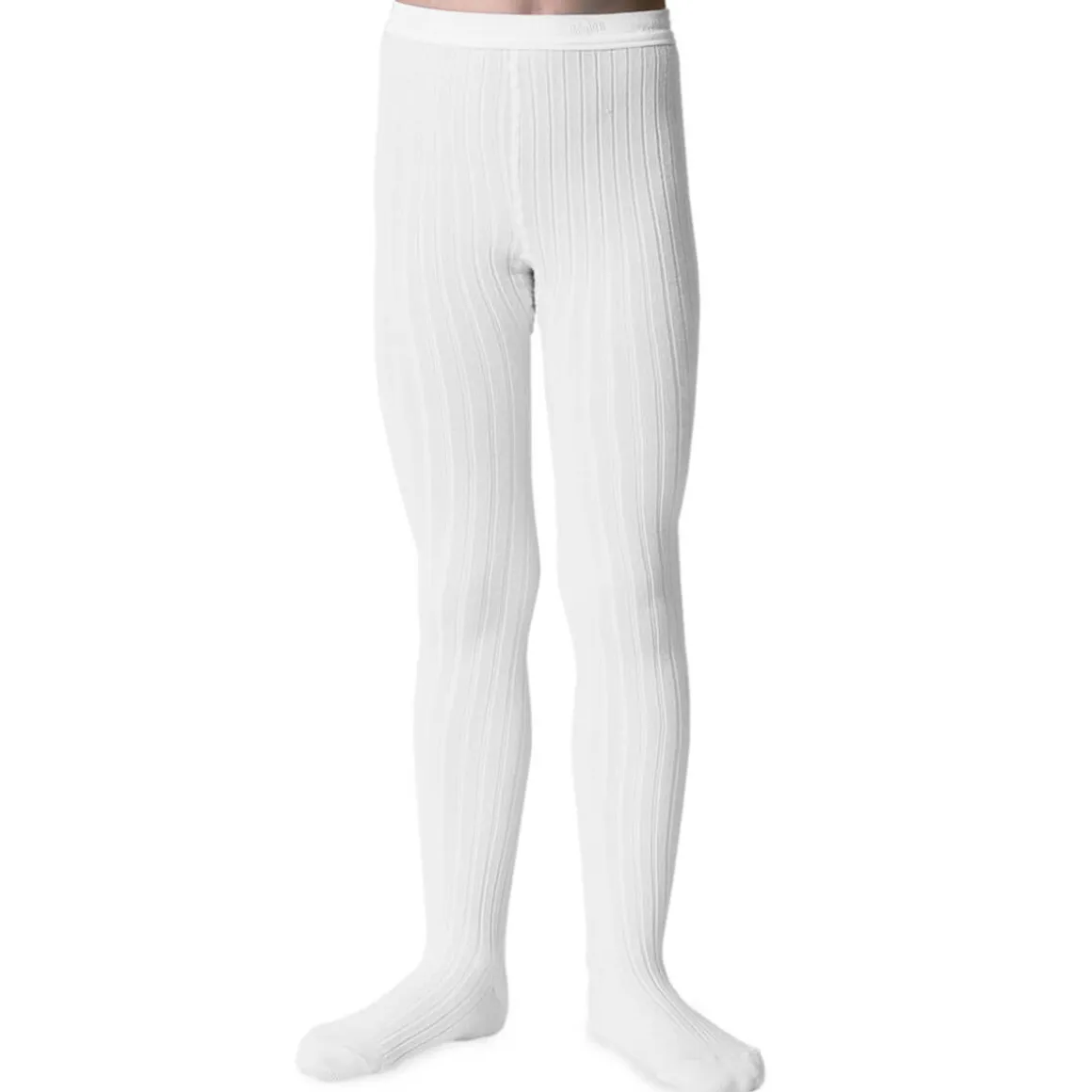 Louise Ribbed Tights in Blanc Neige by Collegien