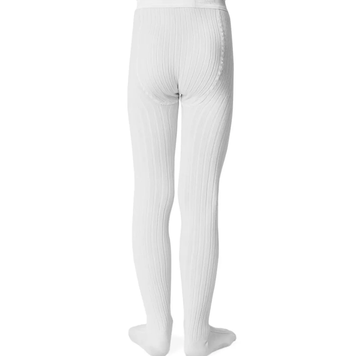 Louise Ribbed Tights in Blanc Neige by Collegien