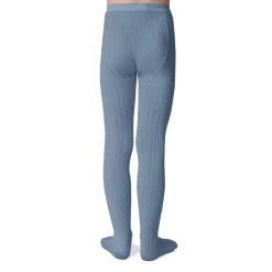 Louise Ribbed Tights in Bleu Azur by Collegien