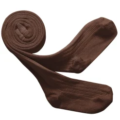 Louise Ribbed Tights in Chocolat Au Lait by Collegien
