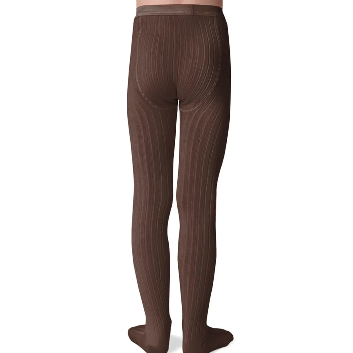 Louise Ribbed Tights in Chocolat Au Lait by Collegien