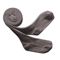 Louise Ribbed Tights in Gris Galet by Collegien