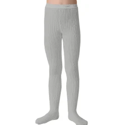 Louise Ribbed Tights in Gris Perle by Collegien