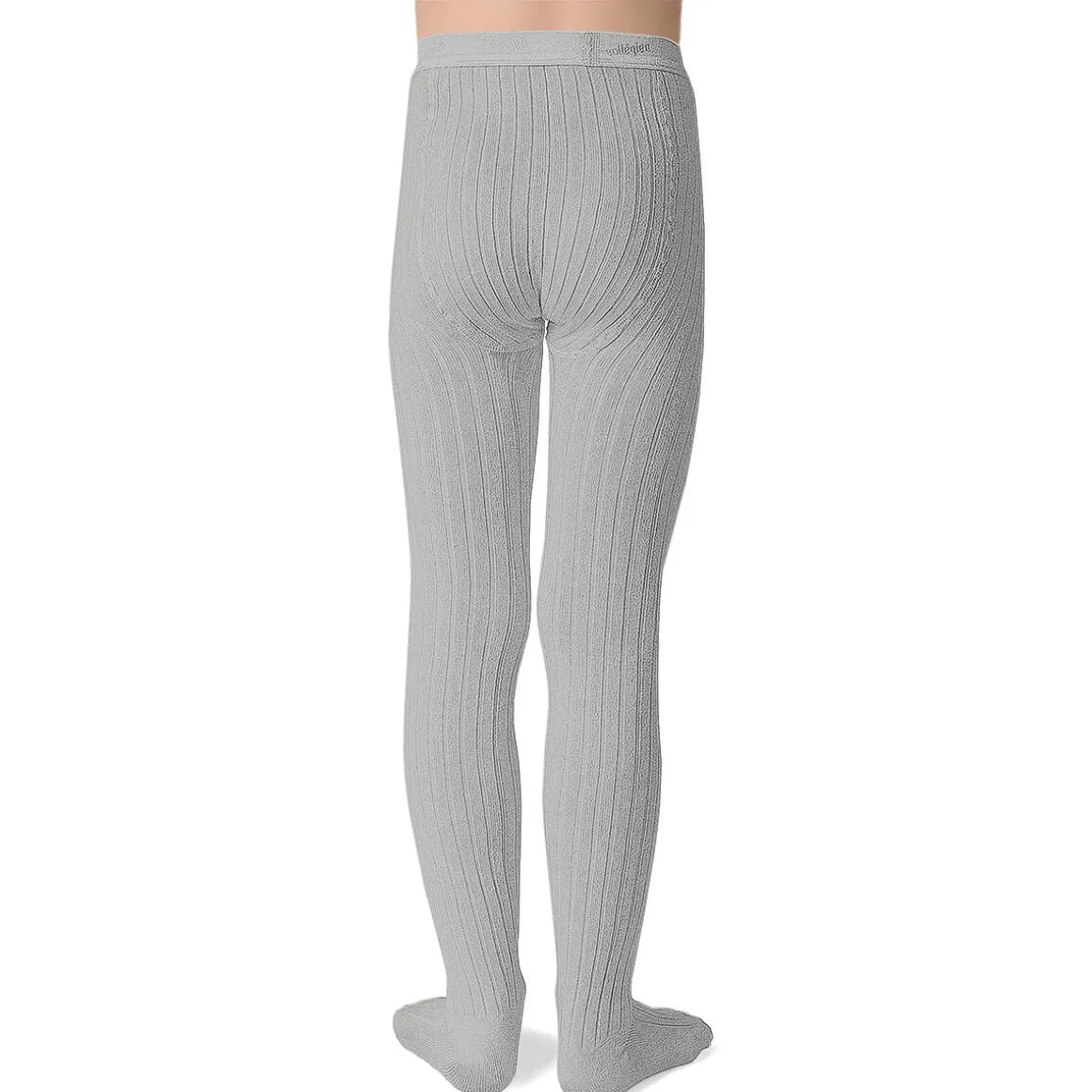 Louise Ribbed Tights in Gris Perle by Collegien