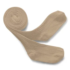 Louise Ribbed Tights in Petite Taupe by Collegien