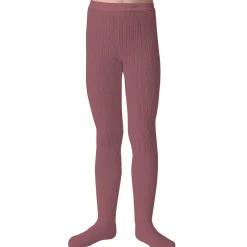 Louise Ribbed Tights in Raisin Rose by Collegien