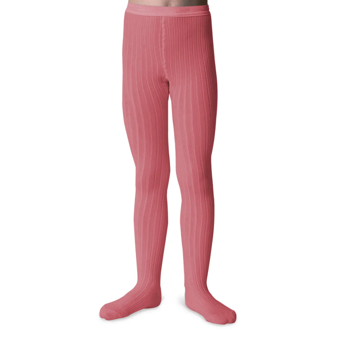 Louise Ribbed Tights in Rose Litchi by Collegien