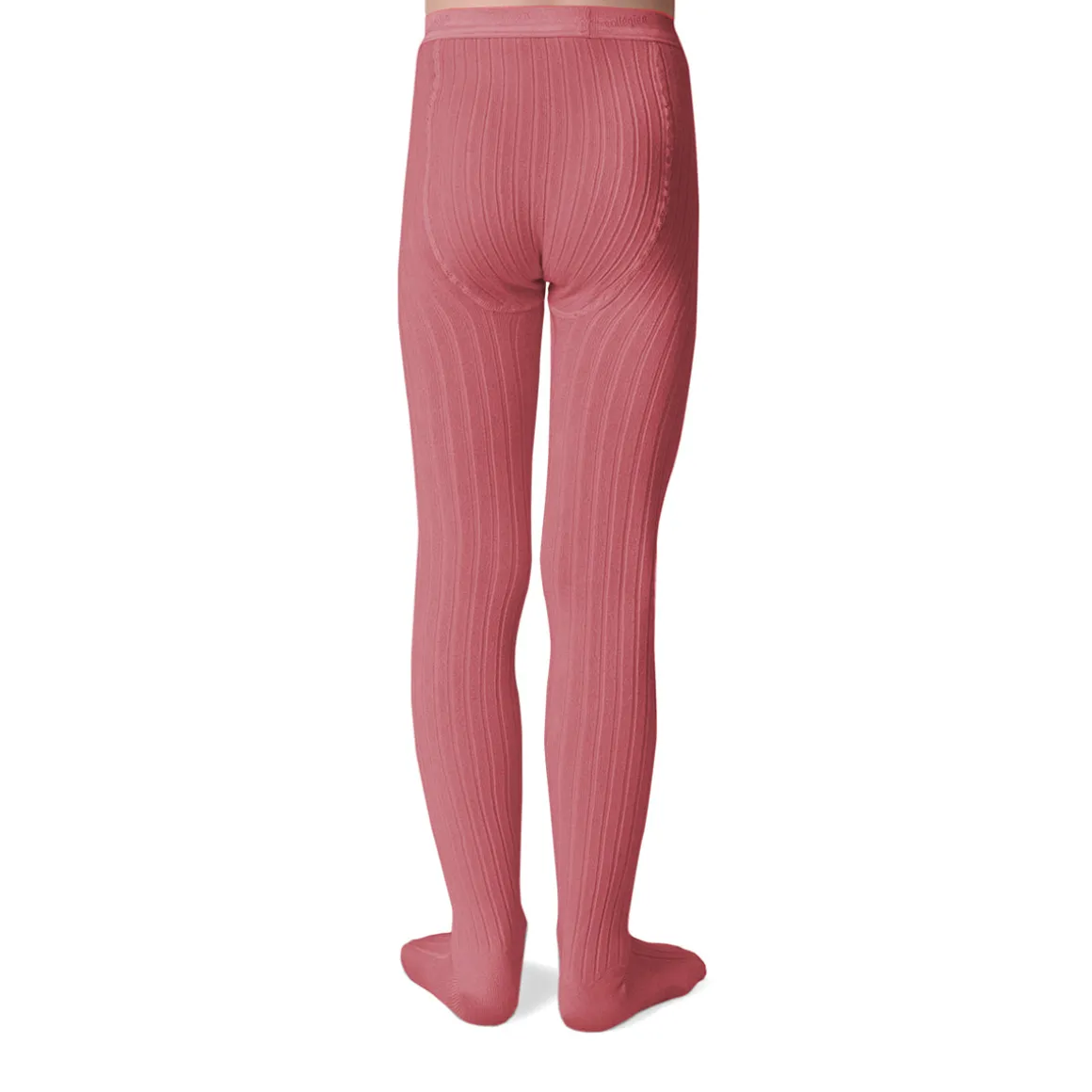 Louise Ribbed Tights in Rose Litchi by Collegien