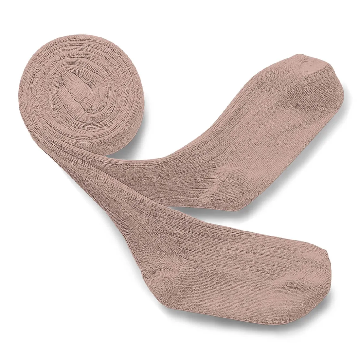Louise Ribbed Tights in Vieux Rose by Collegien