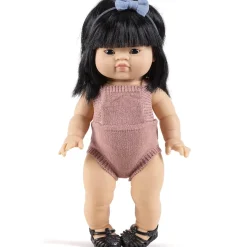 Lou Tricot Romper (34cm Doll) in Tea Rose by Minikane