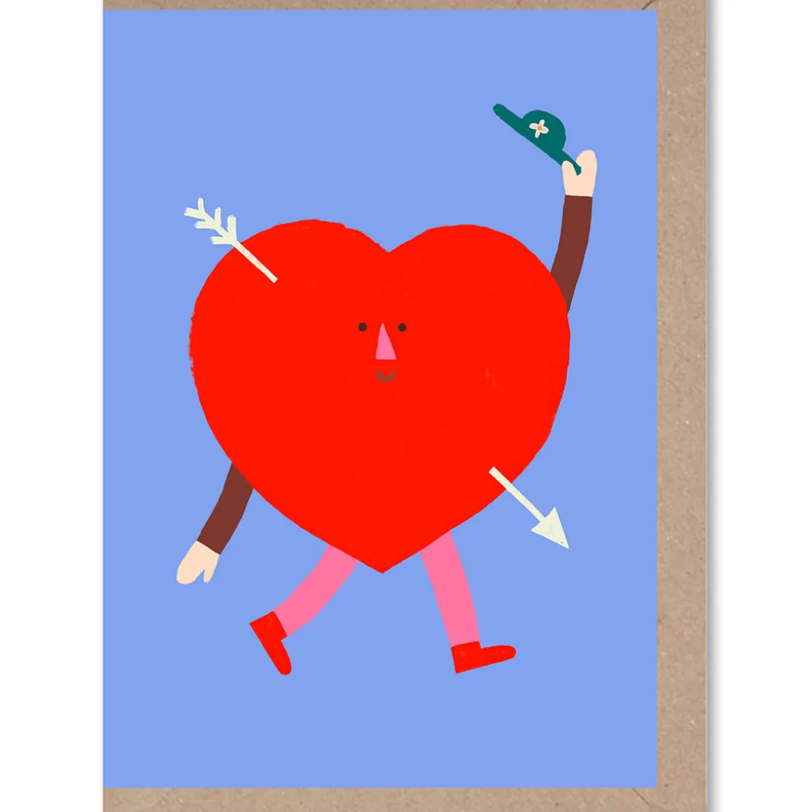 Love Heart Greetings Card by Rumble Cards