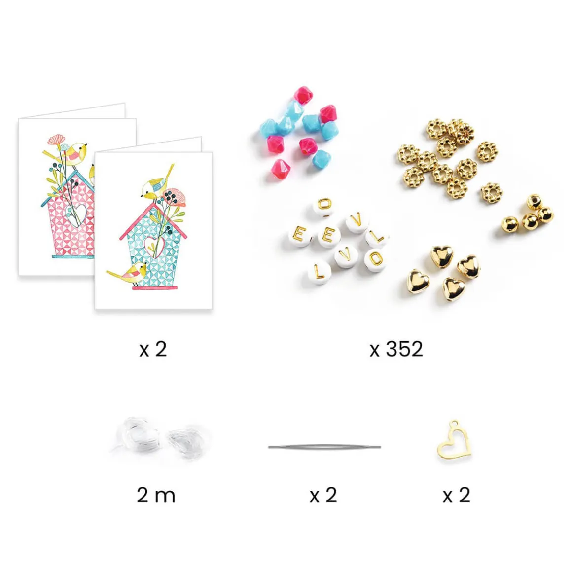 Love Letters You And Me Twin Bracelets Craft Kit by Djeco