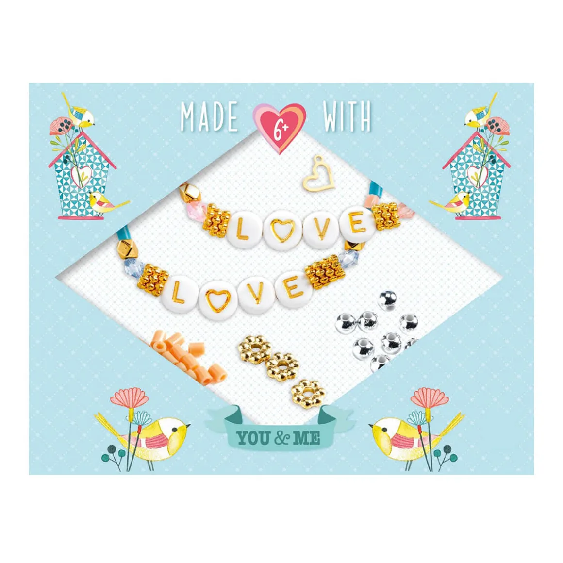 Love Letters You And Me Twin Bracelets Craft Kit by Djeco