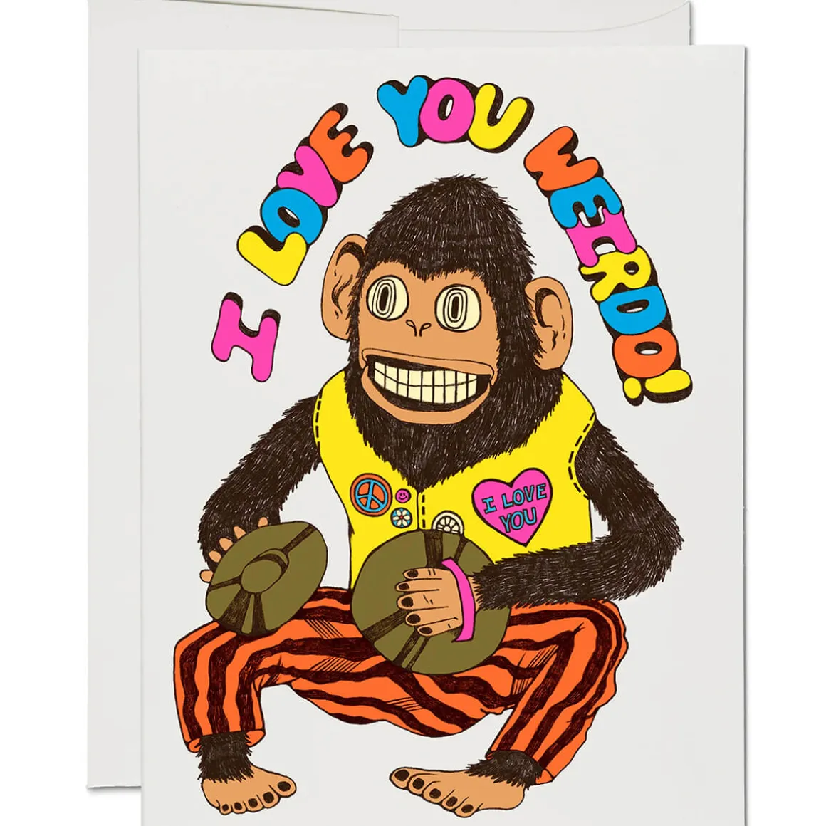 Love You Weirdo Greetings Card by Red Cap Cards