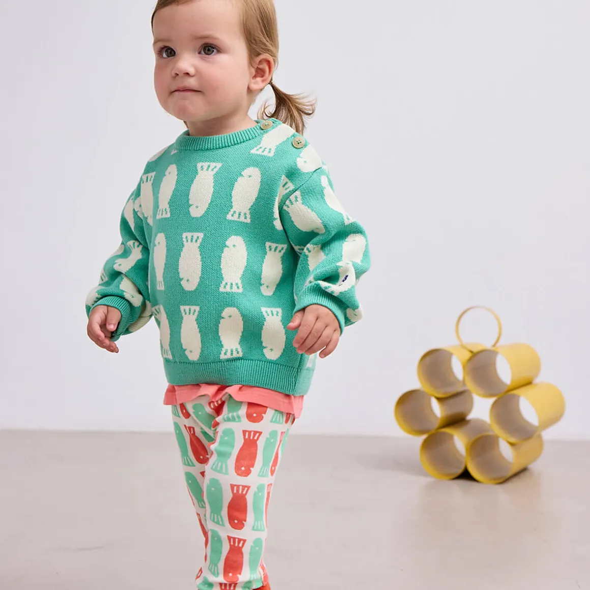 Lucky Fish All Over Baby Leggings by Bobo Choses