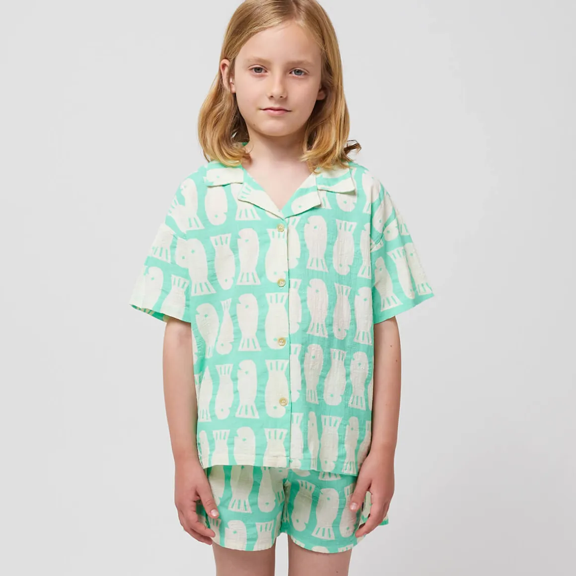 Lucky Fish All Over Woven Shorts by Bobo Choses