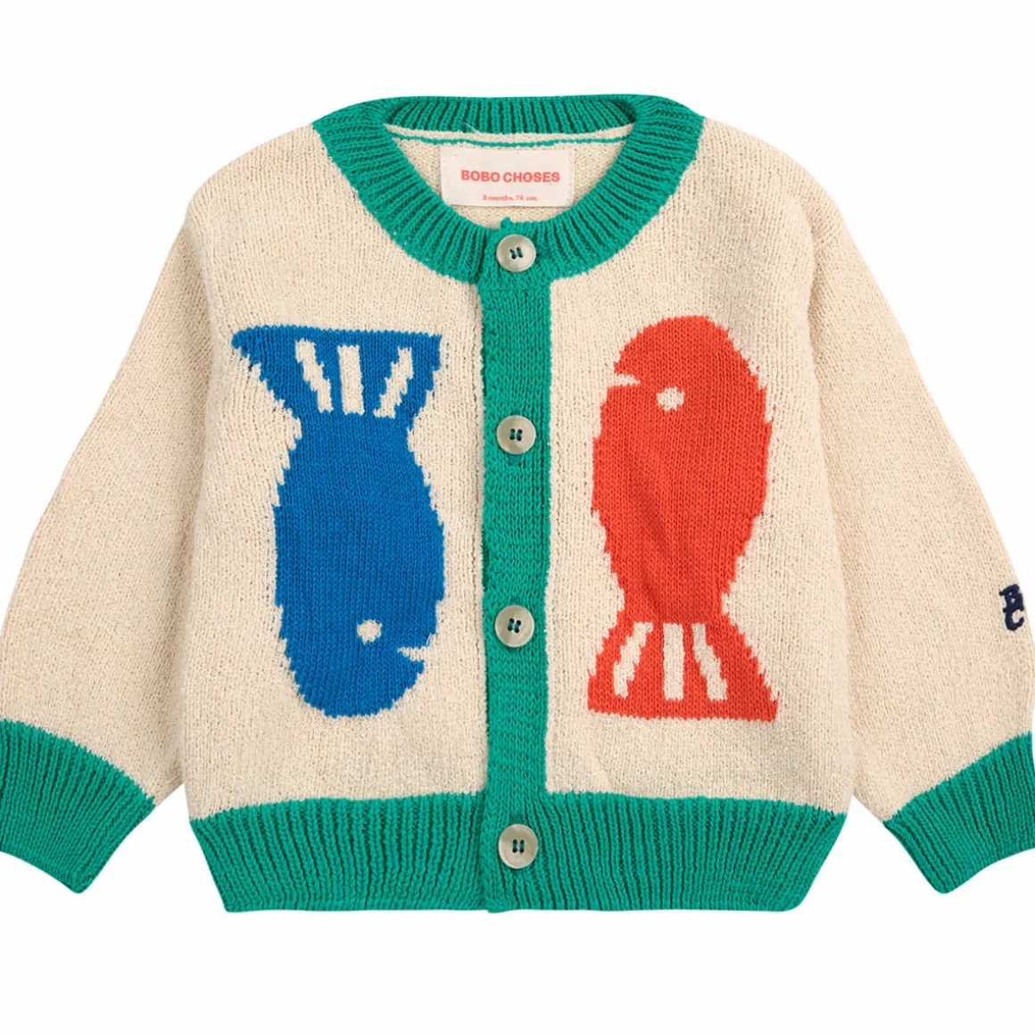 Lucky Fish Baby Cardigan by Bobo Choses