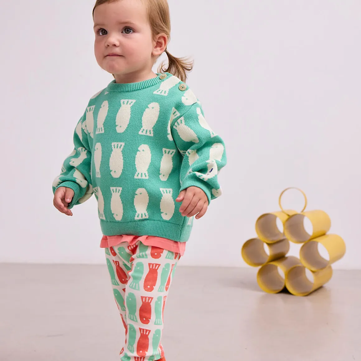 Lucky Fish Jacquard Baby Jumper by Bobo Choses