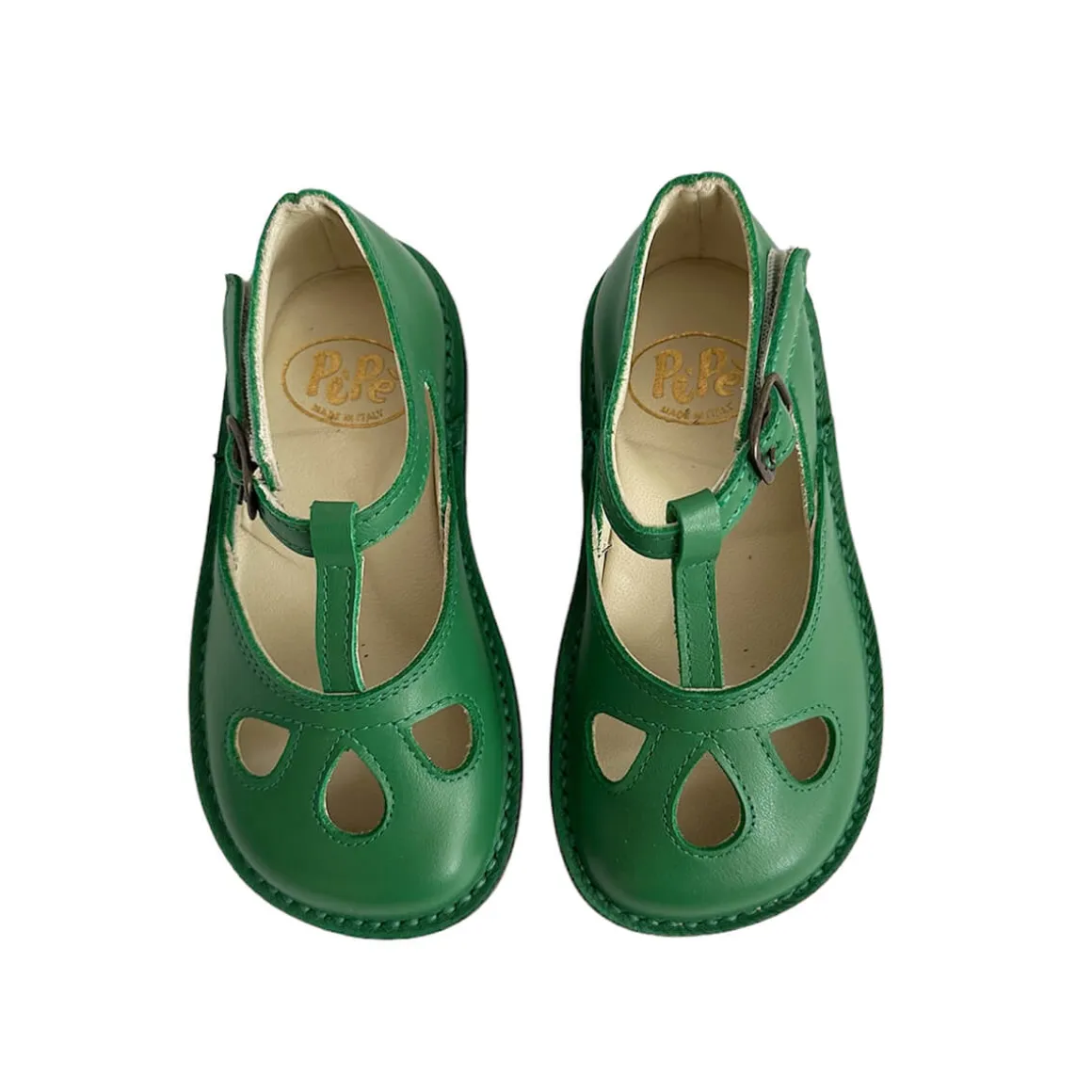 Lucy Cut Out Sandals in Heritage Vert by PèPè
