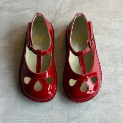 Lucy Cut Out Sandals in Red Patent by PèPè