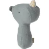 Lullaby Friends Rhino Rattle in Dusty Blue by Maileg