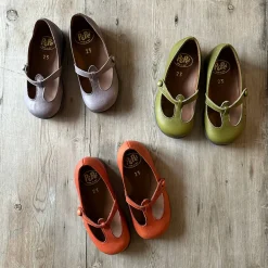 Lulu T Bar Shoes in Verde Green by PèPè - Last Ones In Stock - 28-30 EUR