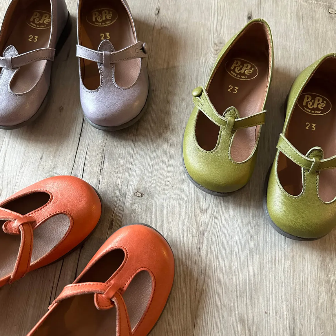 Lulu T Bar Shoes in Verde Green by PèPè - Last Ones In Stock - 28-30 EUR