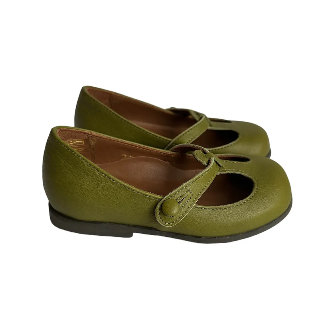 Lulu T Bar Shoes in Verde Green by PèPè - Last Ones In Stock - 28-30 EUR