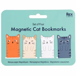 Magnetic Cat Bookmarks (set of 4) by Rex London