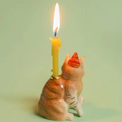 Maine Coon Cat Ceramic Cake Topper by Camp Hollow