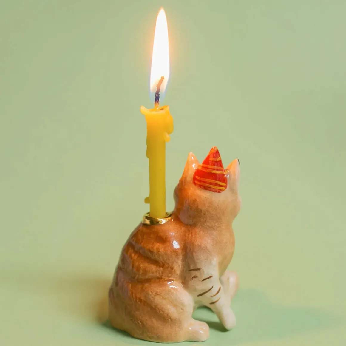 Maine Coon Cat Ceramic Cake Topper by Camp Hollow