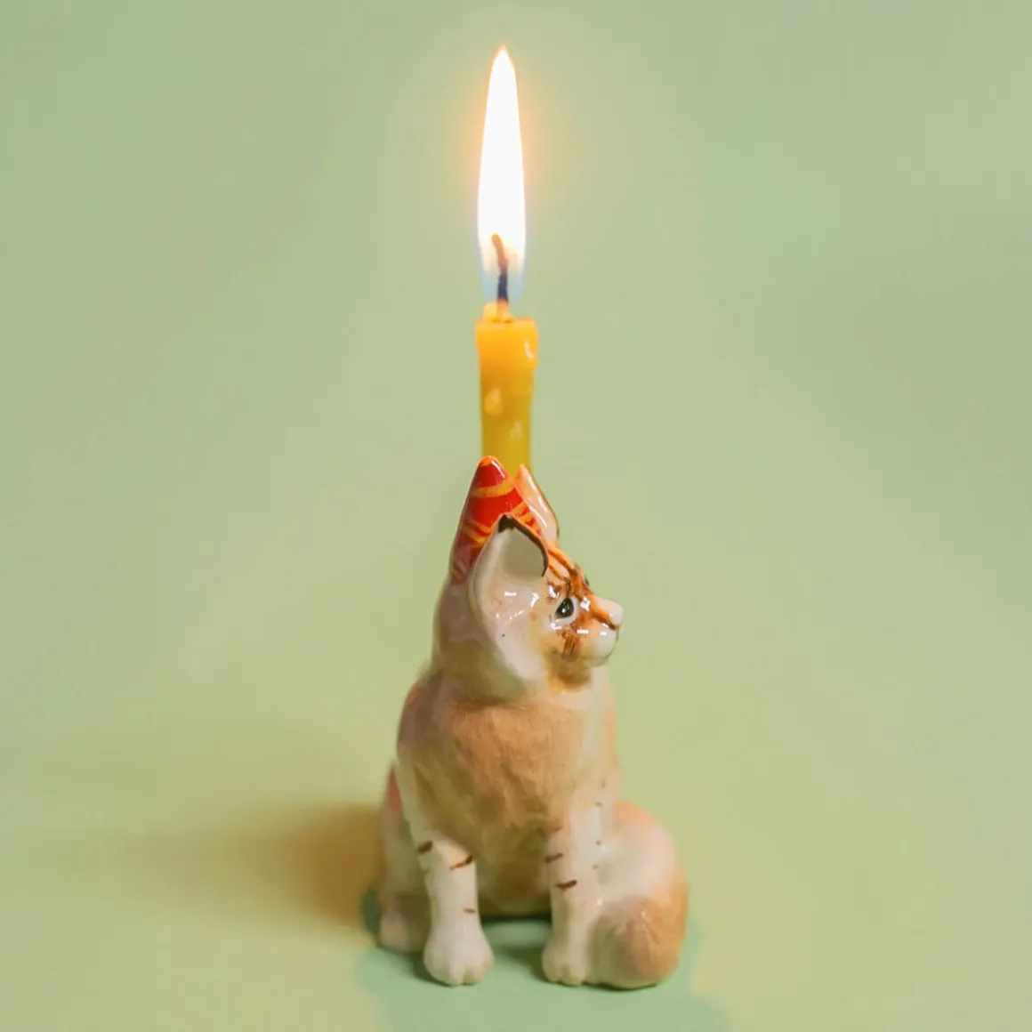Maine Coon Cat Ceramic Cake Topper by Camp Hollow
