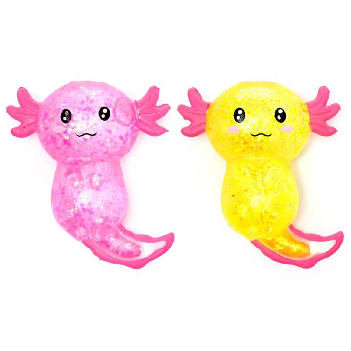 Maltose Squeezy Glitter Axolotl Stress Toy by Puckator