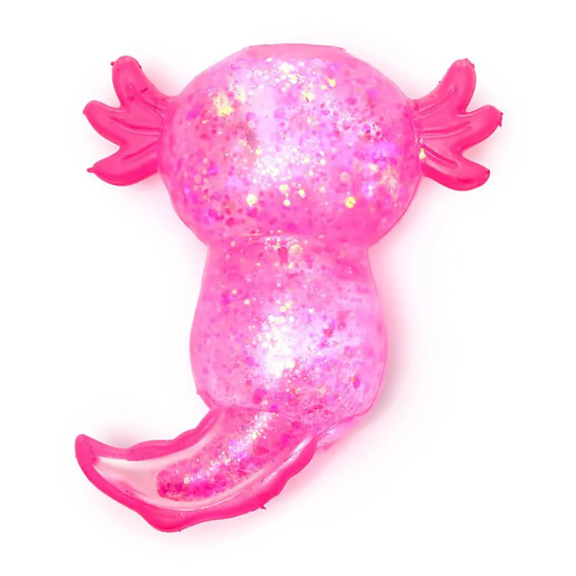 Maltose Squeezy Glitter Axolotl Stress Toy by Puckator